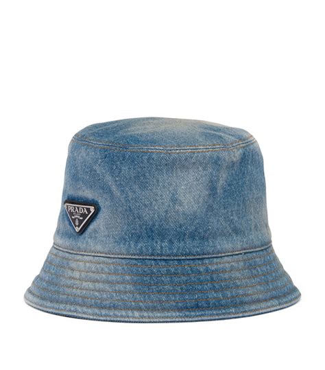 prada bucket hat pvc|Prada denim bucket hat.